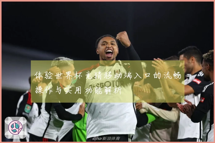 体验世界杯竞猜移动端入口的流畅操作与实用功能解析